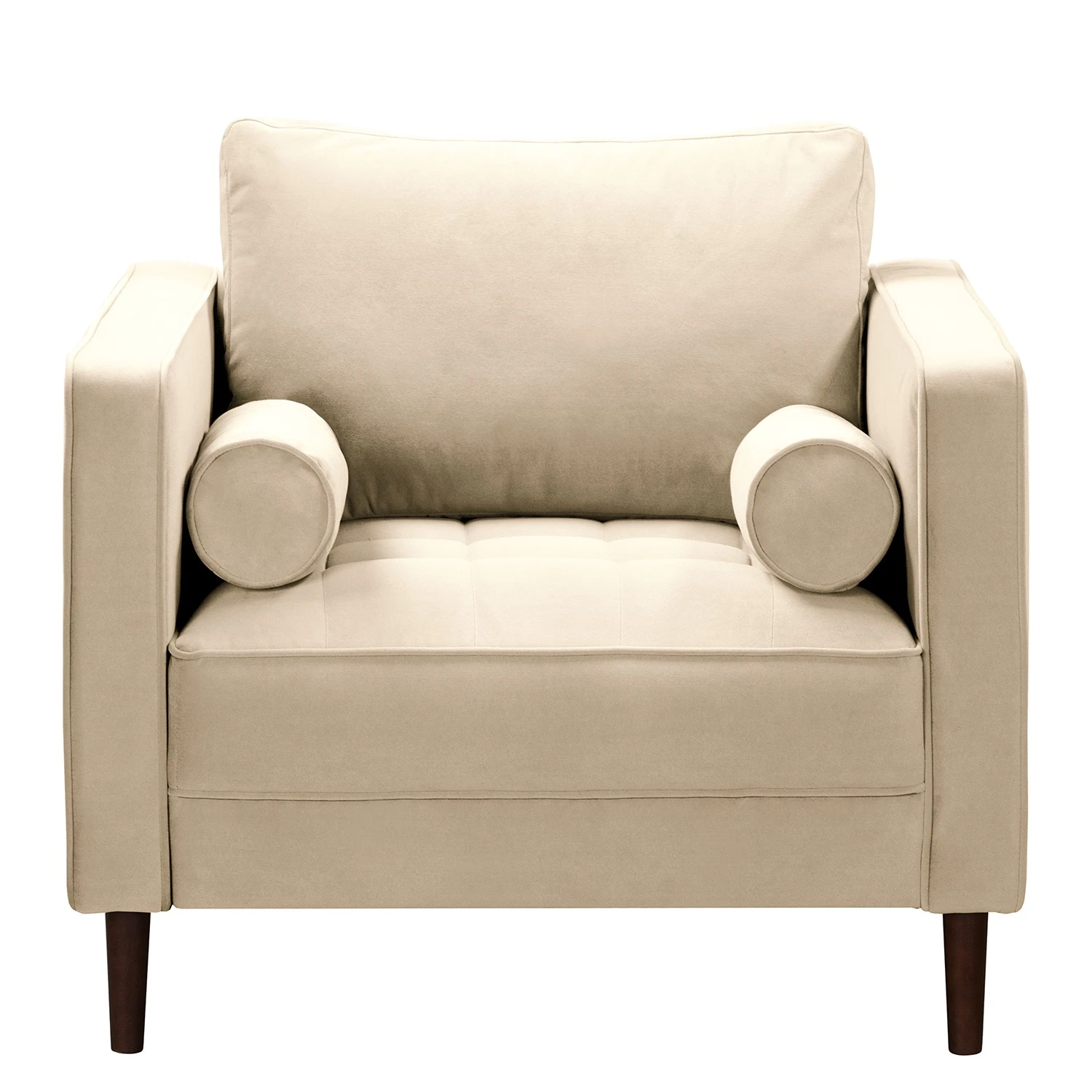 Norrwood Sessel Lobbes - Samt Vaia: Creme 2 Norrwood Sessel Lobbes - Samt Vaia: Creme – Bild 2