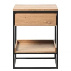 Red Living Beistelltisch Ratho II - Echtholzfurnier / Metall - Eiche / Schwarz -Wohnzimmermöbel boutique en ligne 1000319428 220107 10192800084 DETAILS P000000001000319428