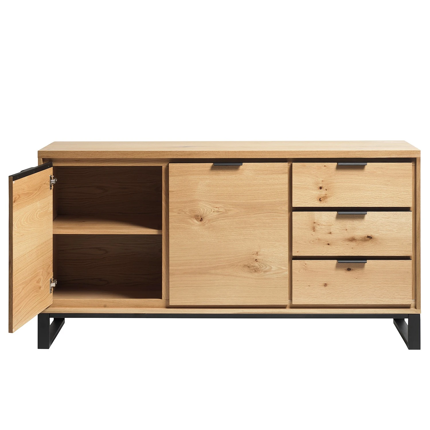 Loftscape Sideboard Limoges - Echtholzfurnier / Metall - Eiche / Schwarz 6 Loftscape Sideboard Limoges - Echtholzfurnier / Metall - Eiche / Schwarz – Bild 6