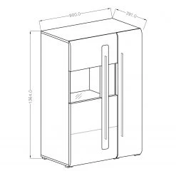 Loftscape Wohnwand Tyfta II (4-teilig) - Hochglanz Weiß 24 Loftscape Wohnwand Tyfta II (4-teilig) - Hochglanz Weiß -Wohnzimmermöbel boutique en ligne 1000327455 220125 134133000502 SKETCH DETAILS P000000001000327455 sketch