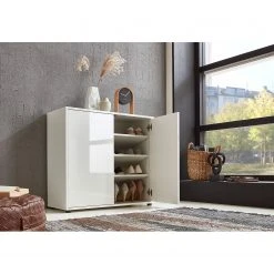 Loftscape Schuhkommode Miltach V - Hochglanz Weiß / Matt Weiß -Wohnzimmermöbel boutique en ligne 1000329151 220210 021 MOOD DETAILS P000000001000329151 mood