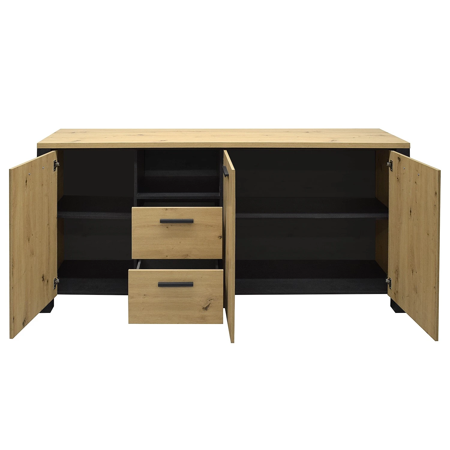 Red Living Sideboard Zagora - Asteiche Dekor / Schwarz 4 Red Living Sideboard Zagora - Asteiche Dekor / Schwarz – Bild 4
