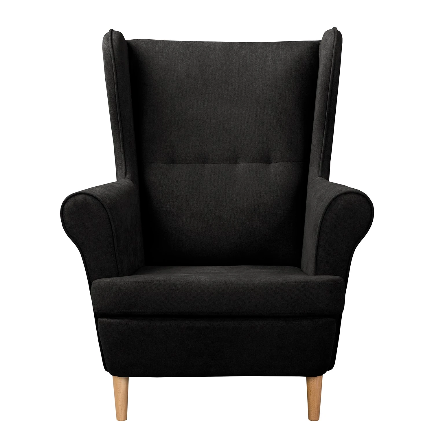 Norrwood Ohrensessel Ranu I - Microfaser Enza: Schwarz 3 Norrwood Ohrensessel Ranu I - Microfaser Enza: Schwarz – Bild 3