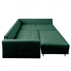 Norrwood Ecksofa Meyford - Samt Ravi: Antikgrün - Ottomane davorstehend rechts - Mit Hocker -Wohnzimmermöbel boutique en ligne 1000330133 220304 050 DETAILS P000000001000330133