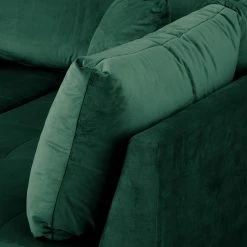 Norrwood Ecksofa Meyford - Samt Ravi: Antikgrün - Ottomane davorstehend rechts - Mit Hocker -Wohnzimmermöbel boutique en ligne 1000330133 220304 082 DETAILS P000000001000330133