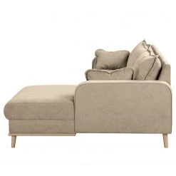 Norrwood Ecksofa Nante - Microfaser Enza: Creme - Ottomane davorstehend rechts -Wohnzimmermöbel boutique en ligne 1000330154 220304 051 DETAILS P000000001000330154