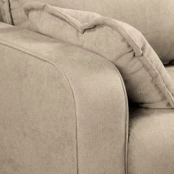 Norrwood Ecksofa Nante - Microfaser Enza: Creme - Ottomane davorstehend rechts -Wohnzimmermöbel boutique en ligne 1000330154 220304 062 DETAILS P000000001000330154