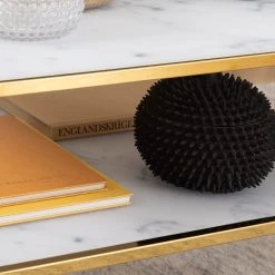 Fredriks Couchtisch Katori VII - Glas / Metall - Marmor Weiß Dekor / Gold -Wohnzimmermöbel boutique en ligne 1000330561 220208 14502200048 DETAILS P000000001000330561