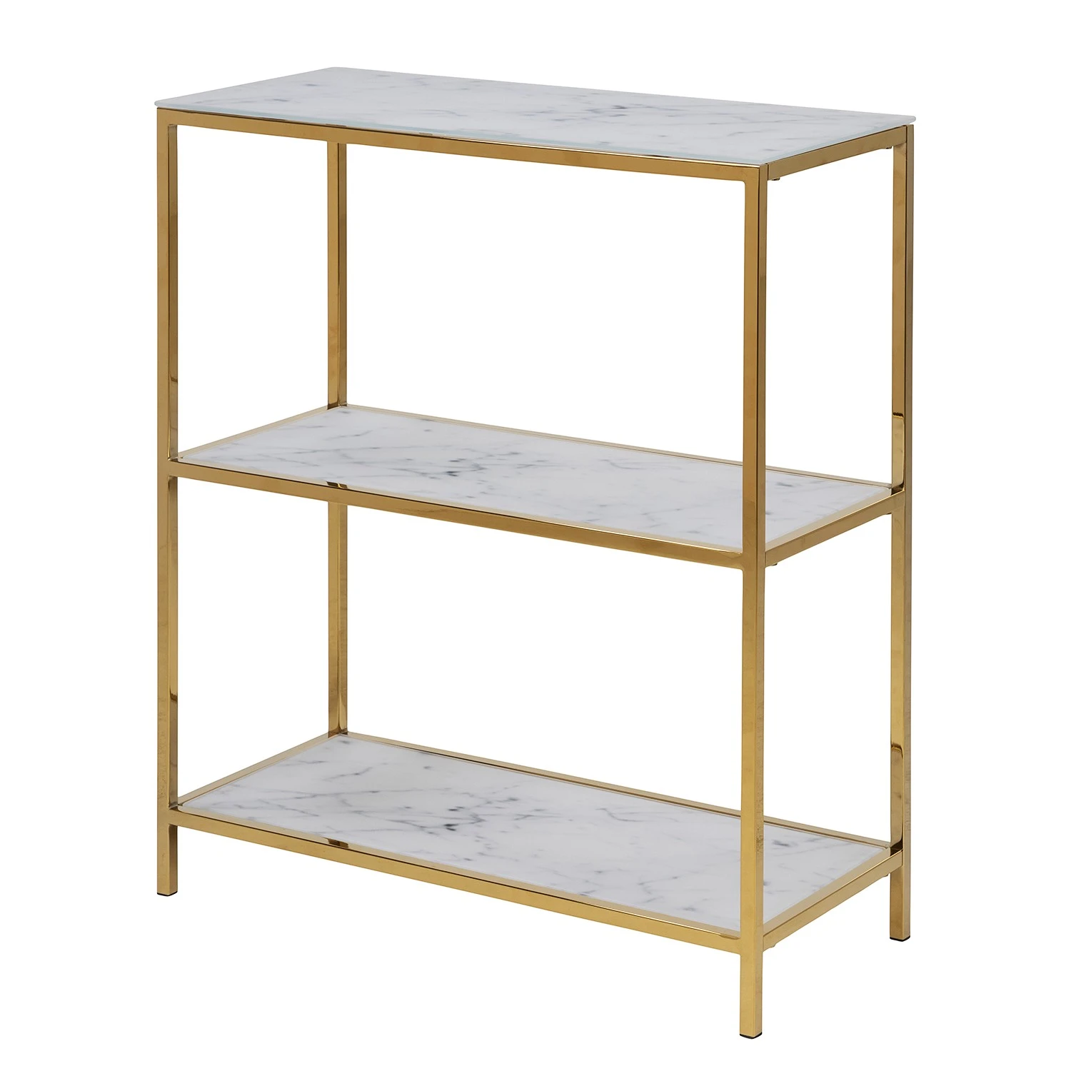 Fredriks Regal Katori II - Glas / Metall - Marmor Weiß Dekor / Gold 1 Fredriks Regal Katori II - Glas / Metall - Marmor Weiß Dekor / Gold