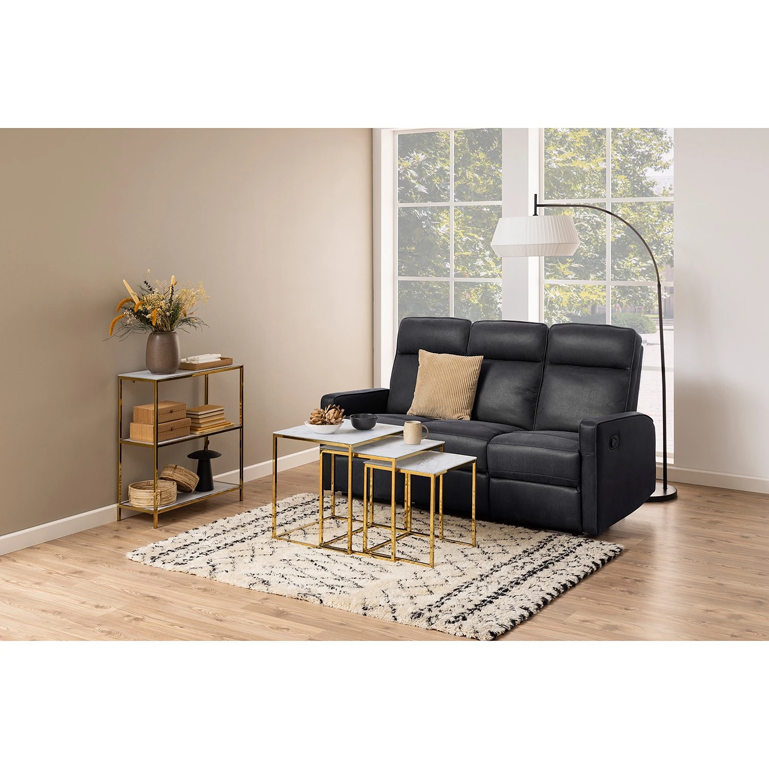 Fredriks Regal Katori II - Glas / Metall - Marmor Weiß Dekor / Gold 3 Fredriks Regal Katori II - Glas / Metall - Marmor Weiß Dekor / Gold – Bild 3