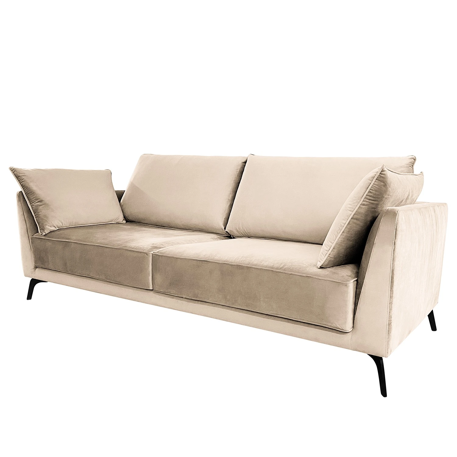 Norrwood Sofa Gobabis (3,5-Sitzer) - Samt Ravi: Creme 1 Norrwood Sofa Gobabis (3,5-Sitzer) - Samt Ravi: Creme