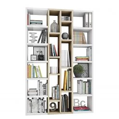 Loftscape Regal Emporior XXI - Hochglanz Weiß / Eiche Sonoma Dekor