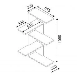 Loftscape Wandregal Cullman - Weiß -Wohnzimmermöbel boutique en ligne 1000333617 220302 500 SKETCH DETAILS P000000001000333617 sketch