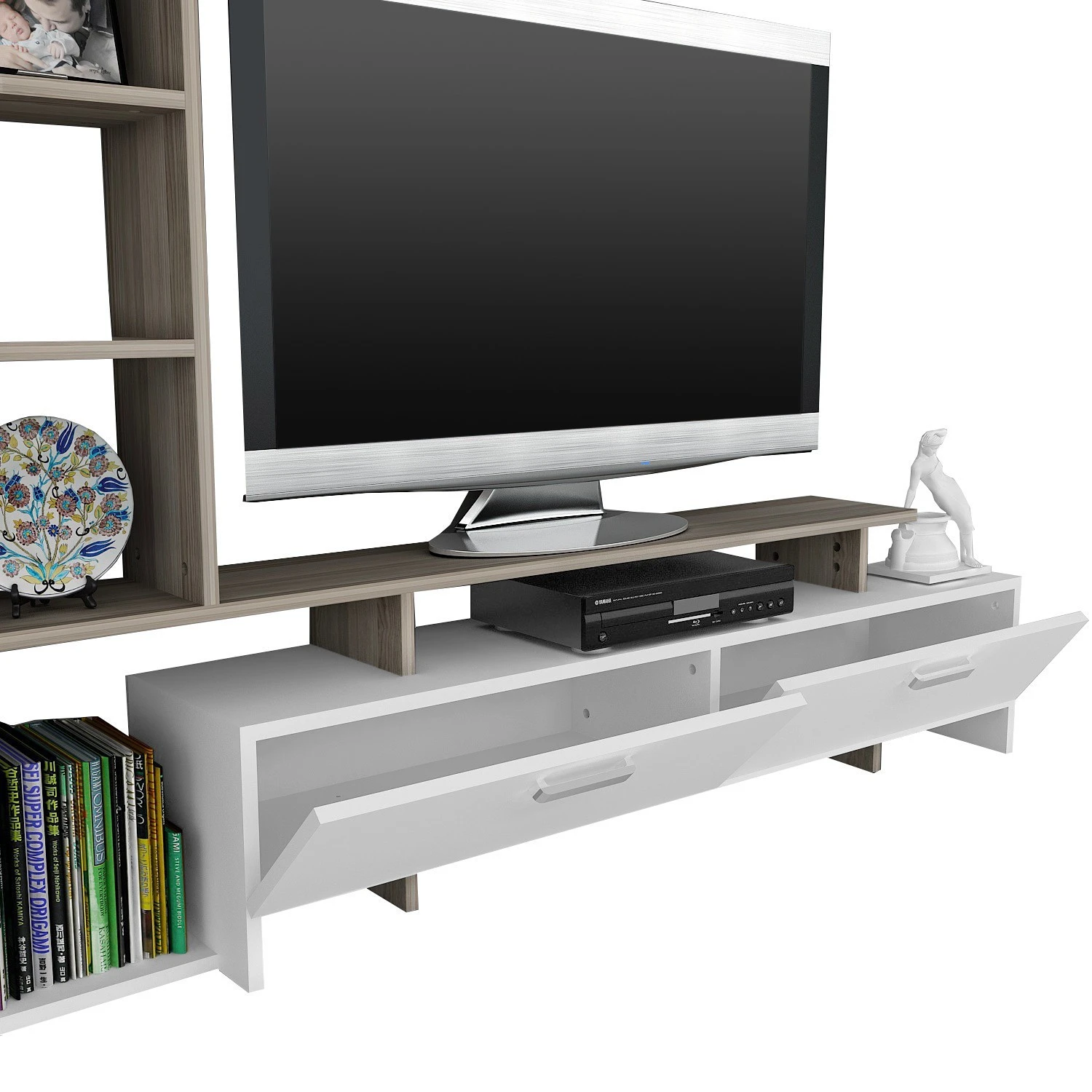 Loftscape Wohnkombination Sasino - Weiß / Sandeiche Dekor 5 Loftscape Wohnkombination Sasino - Weiß / Sandeiche Dekor – Bild 5