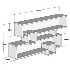 Loftscape Wandregal Kobra - Anthrazit -Wohnzimmermöbel boutique en ligne 1000333628 220302 500 SKETCH DETAILS P000000001000333628 sketch