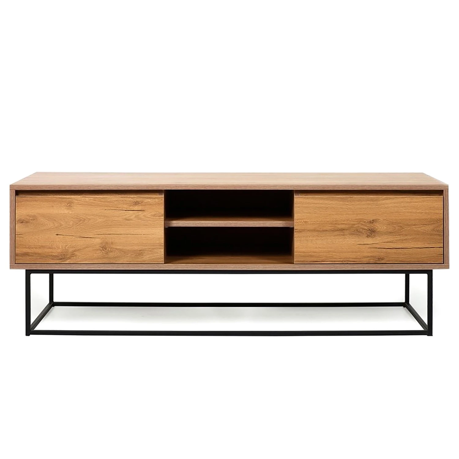 Red Living TV-Lowboard Tirano - Metall - Walnuss Hell Dekor / Schwarz 4 Red Living TV-Lowboard Tirano - Metall - Walnuss Hell Dekor / Schwarz – Bild 4