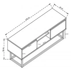 Red Living TV-Lowboard Boddington II - Kiefer Dekor / Schwarz 13 Red Living TV-Lowboard Boddington II - Kiefer Dekor / Schwarz -Wohnzimmermöbel boutique en ligne 1000333645 220302 500 SKETCH DETAILS P000000001000333645 sketch