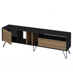 Red Living TV-Lowboard Vidago II - Walnuss Dekor / Anthrazit -Wohnzimmermöbel boutique en ligne 1000333656 220302 030 DETAILS P000000001000333656