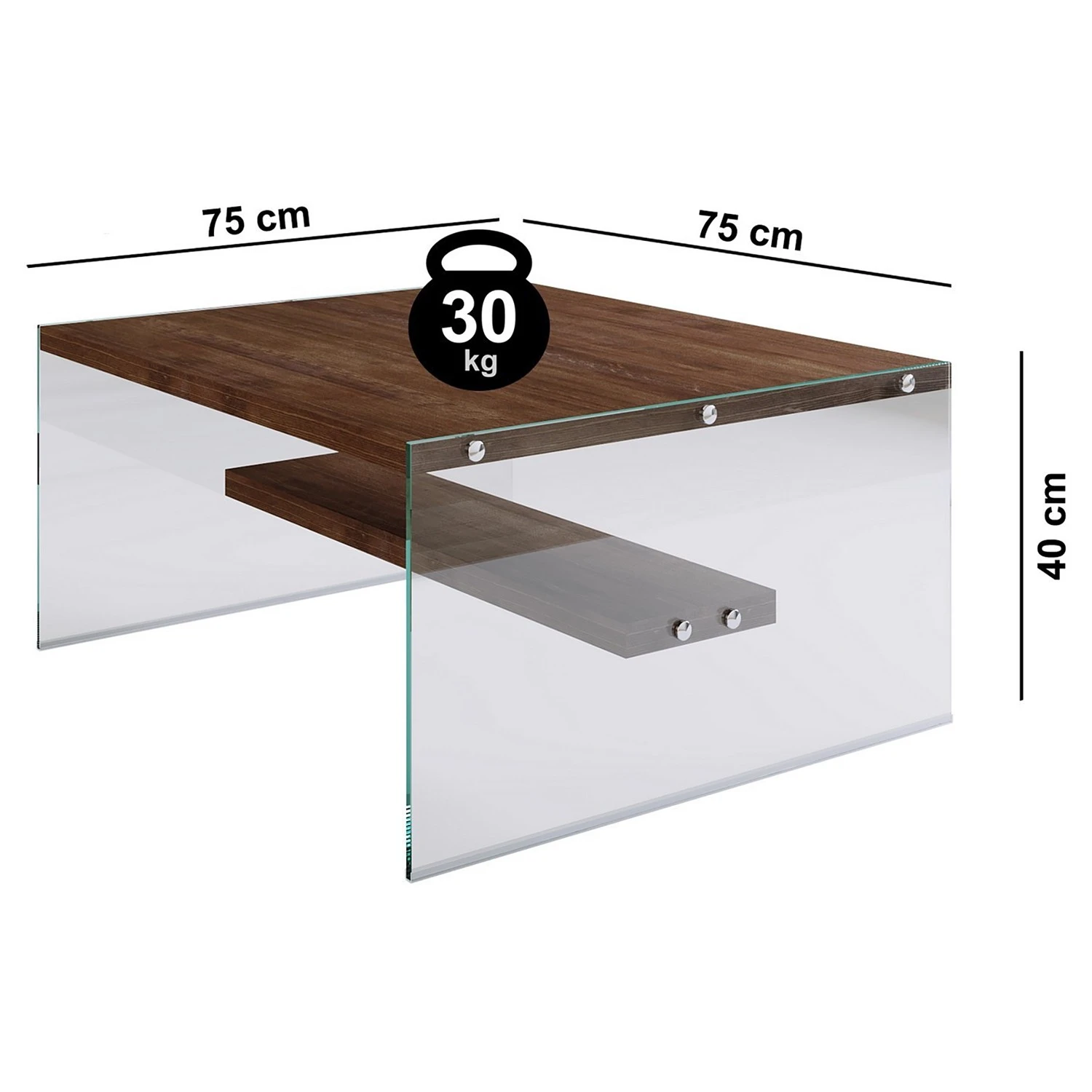 Loftscape Couchtisch Rodgau - Glas / Kiefer massiv - Kiefer Kolonial 5 Loftscape Couchtisch Rodgau - Glas / Kiefer massiv - Kiefer Kolonial – Bild 5