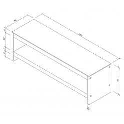Loftscape TV-Rack Mömbris - Glas / Walnuss massiv - Rauchgrau -Wohnzimmermöbel boutique en ligne 1000333671 220302 500 SKETCH DETAILS P000000001000333671 sketch