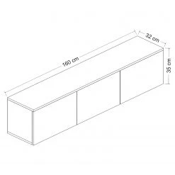 Loftscape TV-Lowboard Neiden - Weiß / Eiche Dekor -Wohnzimmermöbel boutique en ligne 1000333679 220302 500 SKETCH DETAILS P000000001000333679 sketch 1