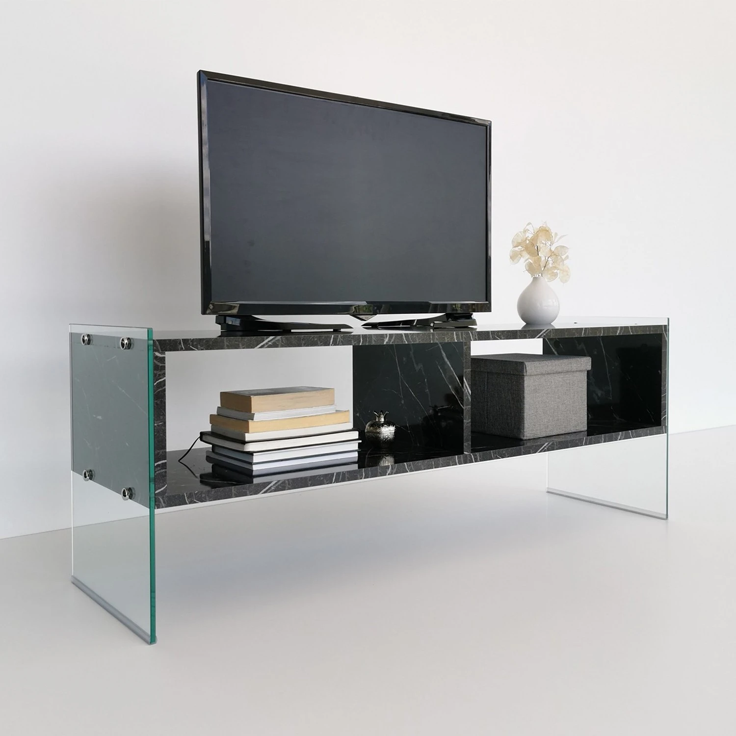 Loftscape TV-Rack Nevele - Marmor Schwarz Dekor 2 Loftscape TV-Rack Nevele - Marmor Schwarz Dekor – Bild 2