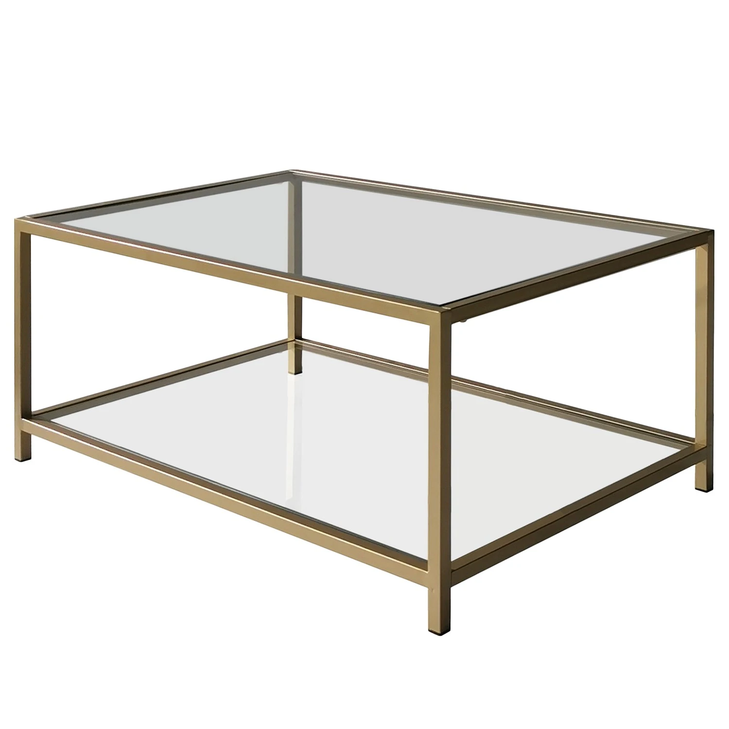 Loftscape Couchtisch Skod - Glas / Metall - Gold 1 Loftscape Couchtisch Skod - Glas / Metall - Gold