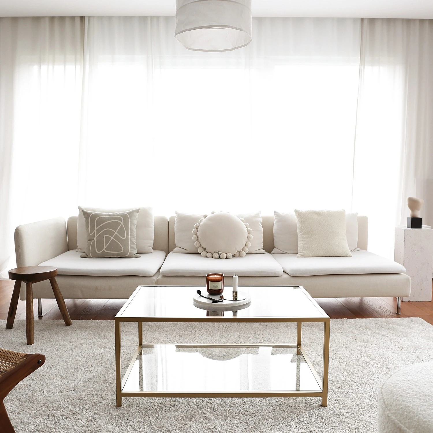 Loftscape Couchtisch Skod - Glas / Metall - Gold 2 Loftscape Couchtisch Skod - Glas / Metall - Gold – Bild 2