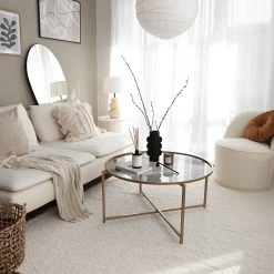 Loftscape Couchtisch Sedan I - Glas / Metall - Gold 11 Loftscape Couchtisch Sedan I - Glas / Metall - Gold -Wohnzimmermöbel boutique en ligne 1000333690 220302 021 MOOD DETAILS P000000001000333690 mood