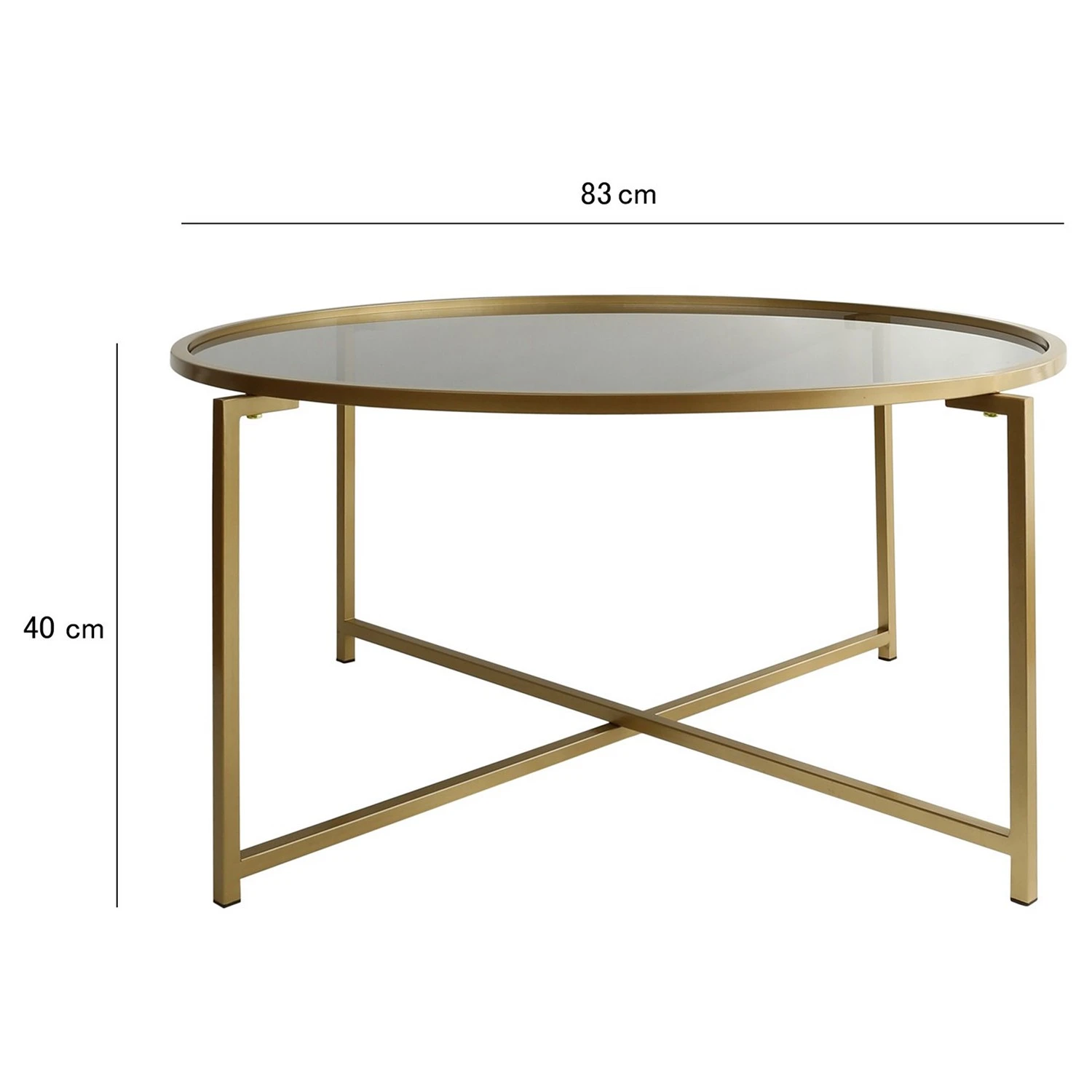 Loftscape Couchtisch Sedan I - Glas / Metall - Gold 9 Loftscape Couchtisch Sedan I - Glas / Metall - Gold – Bild 9
