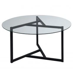 Loftscape Couchtisch Tartas - Glas / Metall - Schwarz