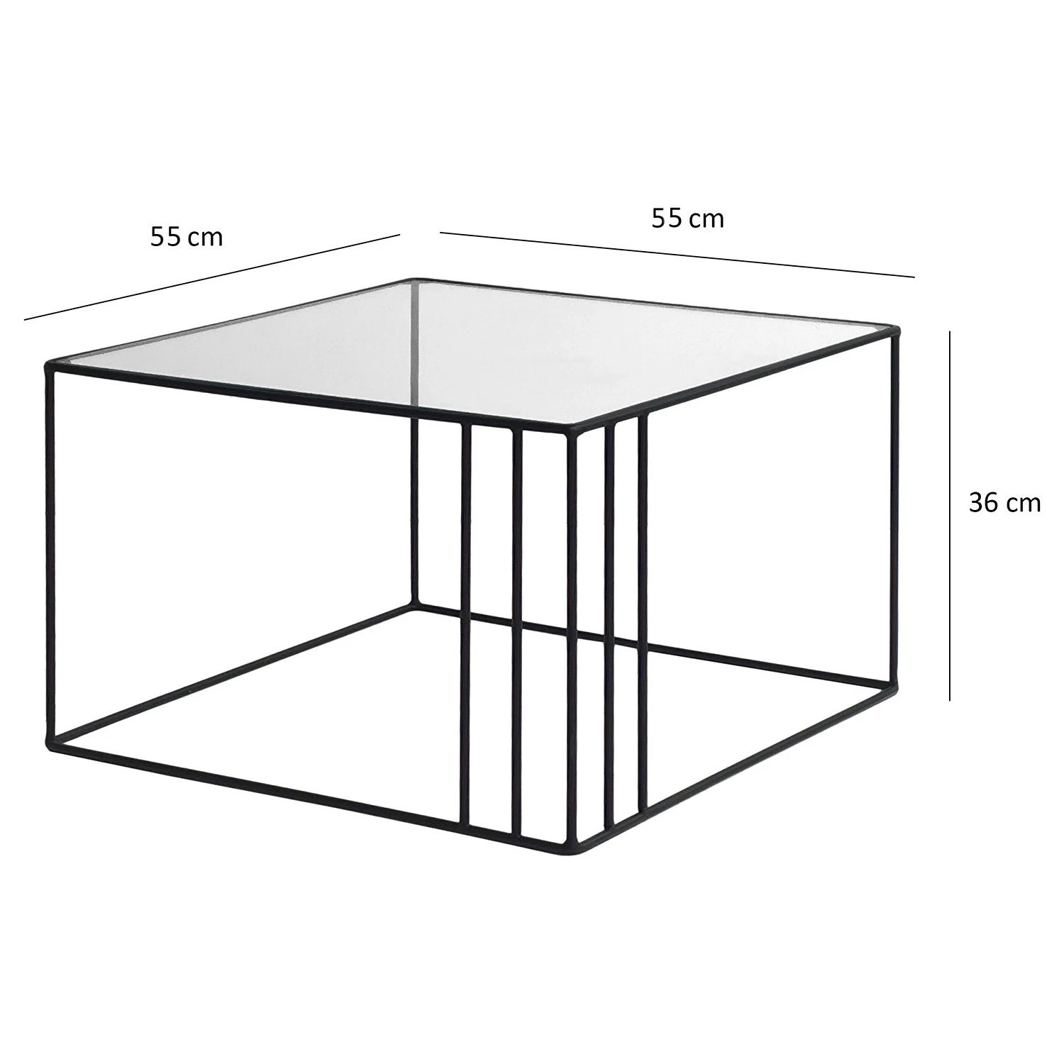 Loftscape Couchtisch Osiris - Glas / Metall - Schwarz 8 Loftscape Couchtisch Osiris - Glas / Metall - Schwarz – Bild 8