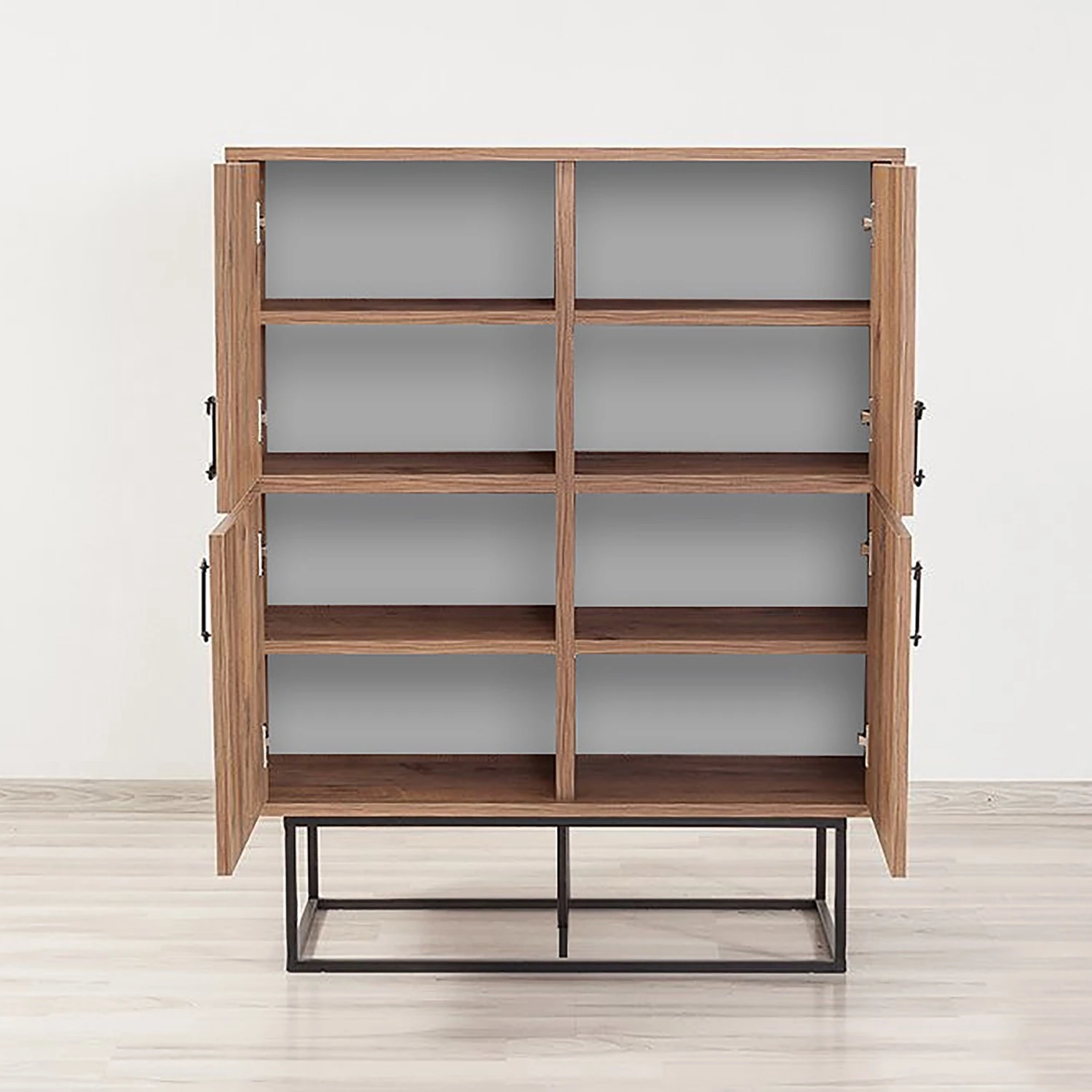 Red Living Highboard Yopal - Metall - Kiefer Dekor / Schwarz 4 Red Living Highboard Yopal - Metall - Kiefer Dekor / Schwarz – Bild 4