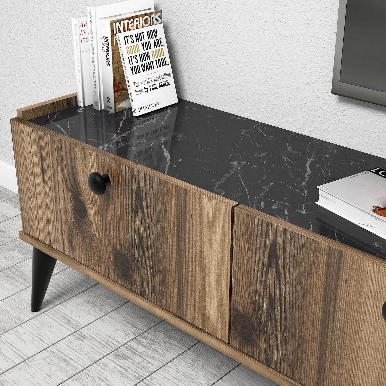 Red Living TV-Lowboard Korfu - Walnuss Dekor 5 Red Living TV-Lowboard Korfu - Walnuss Dekor – Bild 5