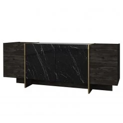 Loftscape Sideboard Vidal - Marmor Schwarz Dekor / Gold