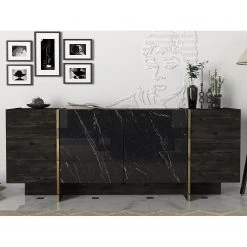Loftscape Sideboard Vidal - Marmor Schwarz Dekor / Gold -Wohnzimmermöbel boutique en ligne 1000333728 220302 021 MOOD DETAILS P000000001000333728 mood