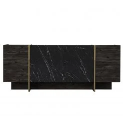 Loftscape Sideboard Vidal - Marmor Schwarz Dekor / Gold -Wohnzimmermöbel boutique en ligne 1000333728 220302 030 DETAILS P000000001000333728
