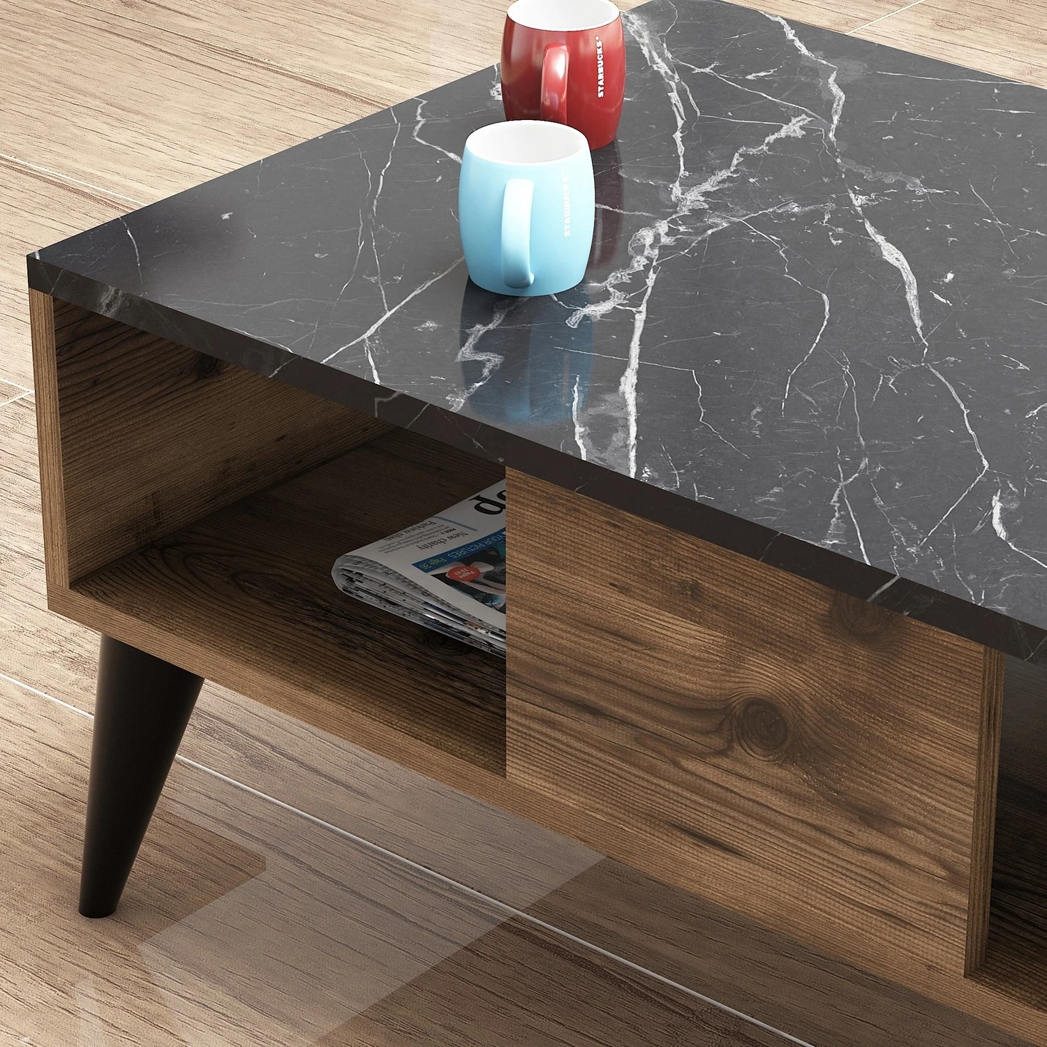 Red Living Couchtisch Korfu - Walnuss Dekor 4 Red Living Couchtisch Korfu - Walnuss Dekor – Bild 4