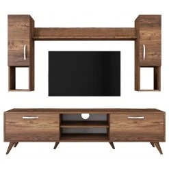 Red Living Wohnkombination Rangun II (4-teilig) - Walnuss Dekor -Wohnzimmermöbel boutique en ligne 1000333730 220302 033 DETAILS P000000001000333730