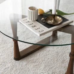 Loftscape Couchtisch Yoxford II - Glas / Walnuss massiv - Walnuss 11 Loftscape Couchtisch Yoxford II - Glas / Walnuss massiv - Walnuss -Wohnzimmermöbel boutique en ligne 1000333741 220302 030 DETAILS P000000001000333741