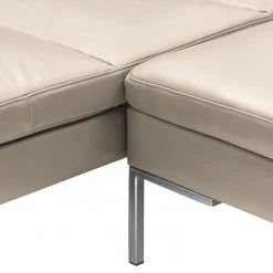 Studio Copenhagen Ecksofa Madison I - Echtleder Neka: Hellgrau - Breite: 319 cm - Ottomane davorstehend links -Wohnzimmermöbel boutique en ligne 1000333898 220301 100 DETAILS P000000001000333898