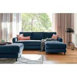Loftscape Ecksofa Tatan - Microfaser Faria: Marineblau - Longchair davorstehend rechts - Ohne Hocker -Wohnzimmermöbel boutique en ligne 1000336866 220401 050 DETAILS P000000001000336866