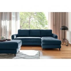 Loftscape Ecksofa Tatan - Microfaser Faria: Marineblau - Longchair davorstehend rechts - Ohne Hocker -Wohnzimmermöbel boutique en ligne 1000336866 220401 060 DETAILS P000000001000336866
