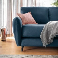 Loftscape Ecksofa Tatan - Microfaser Faria: Marineblau - Longchair davorstehend rechts - Ohne Hocker -Wohnzimmermöbel boutique en ligne 1000336866 220401 070 DETAILS P000000001000336866