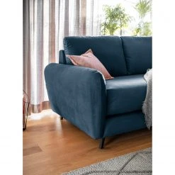 Loftscape Ecksofa Tatan - Microfaser Faria: Marineblau - Longchair davorstehend rechts - Ohne Hocker -Wohnzimmermöbel boutique en ligne 1000336866 220401 080 DETAILS P000000001000336866