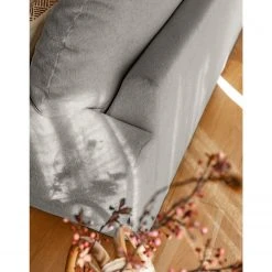 Loftscape Ecksofa Tandil - Webstoff Dolly: Dunkelgrau - Longchair davorstehend links - Mit Hocker -Wohnzimmermöbel boutique en ligne 1000336887 220401 110 DETAILS P000000001000336887