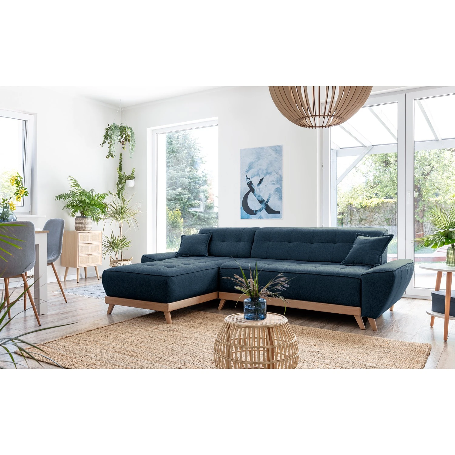 Norrwood Ecksofa Surribas - Webstoff Lark: Dunkelblau 2 Norrwood Ecksofa Surribas - Webstoff Lark: Dunkelblau – Bild 2