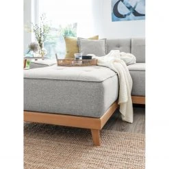 Norrwood Wohnlandschaft Surribas - Webstoff Lark: Hellgrau - Longchair davorstehend links / Ottomane rechts 18 Norrwood Wohnlandschaft Surribas - Webstoff Lark: Hellgrau - Longchair davorstehend links / Ottomane rechts -Wohnzimmermöbel boutique en ligne 1000336922 220401 090 DETAILS P000000001000336922