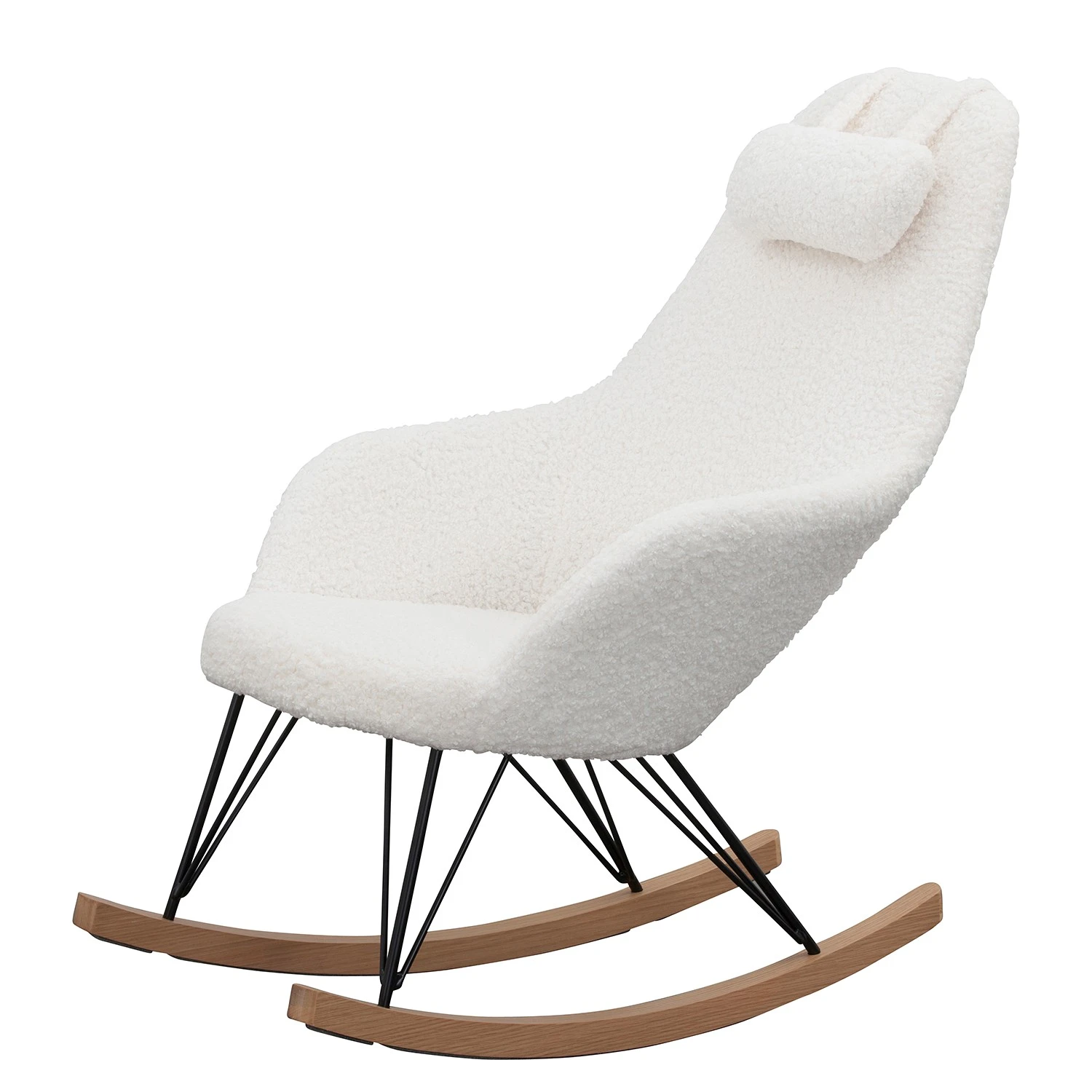 Naturoo Schaukelstuhl Newman - Teddyfell - Weiß 1 Naturoo Schaukelstuhl Newman - Teddyfell - Weiß