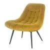 Norrwood XXL Sessel Obelix - Samt - Currygelb - Schwarz